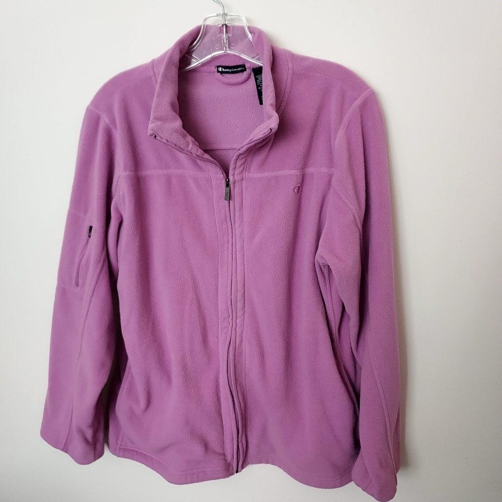 Champion Elite Pink Lavender Mountain fleece jacket XL Outdoor Activewear Fall